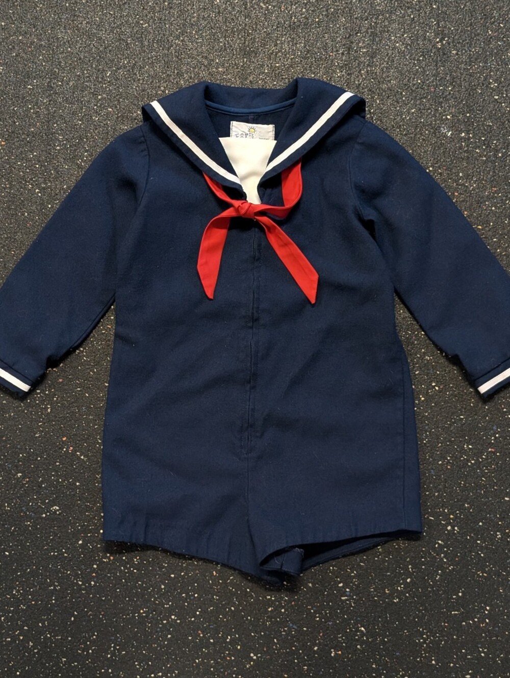 Florence Eiseman Nautical Sailor Romper Shortall Navy Boys size 4T